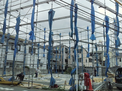 目黒区G邸共同住宅　土台敷