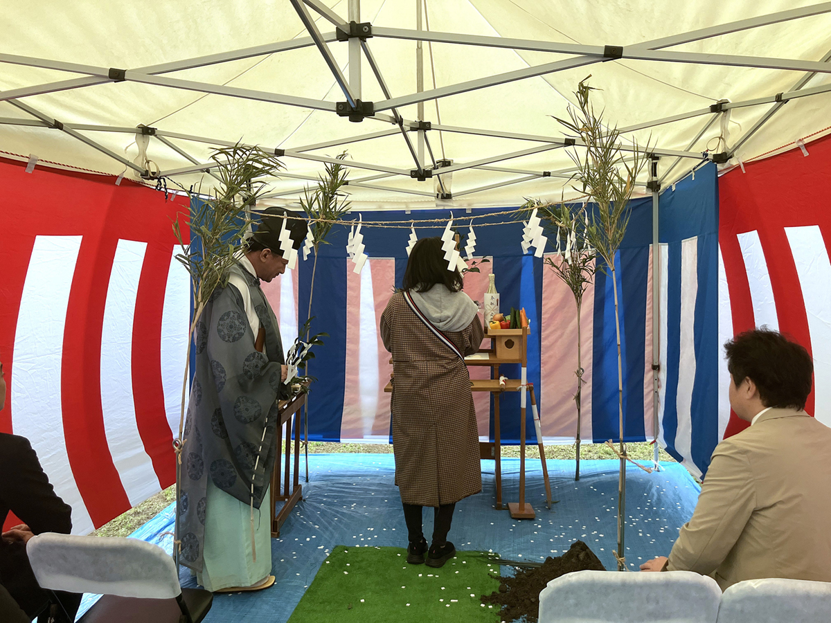 コトブキホームビルダー目黒区目黒本町新築現場地鎮祭