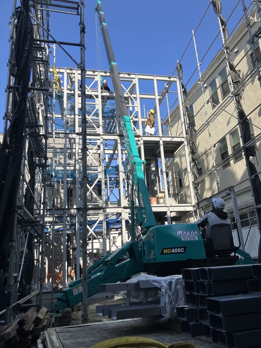 コトブキホームビルダー目黒区A邸AP　鉄骨構階建て集合住宅構造